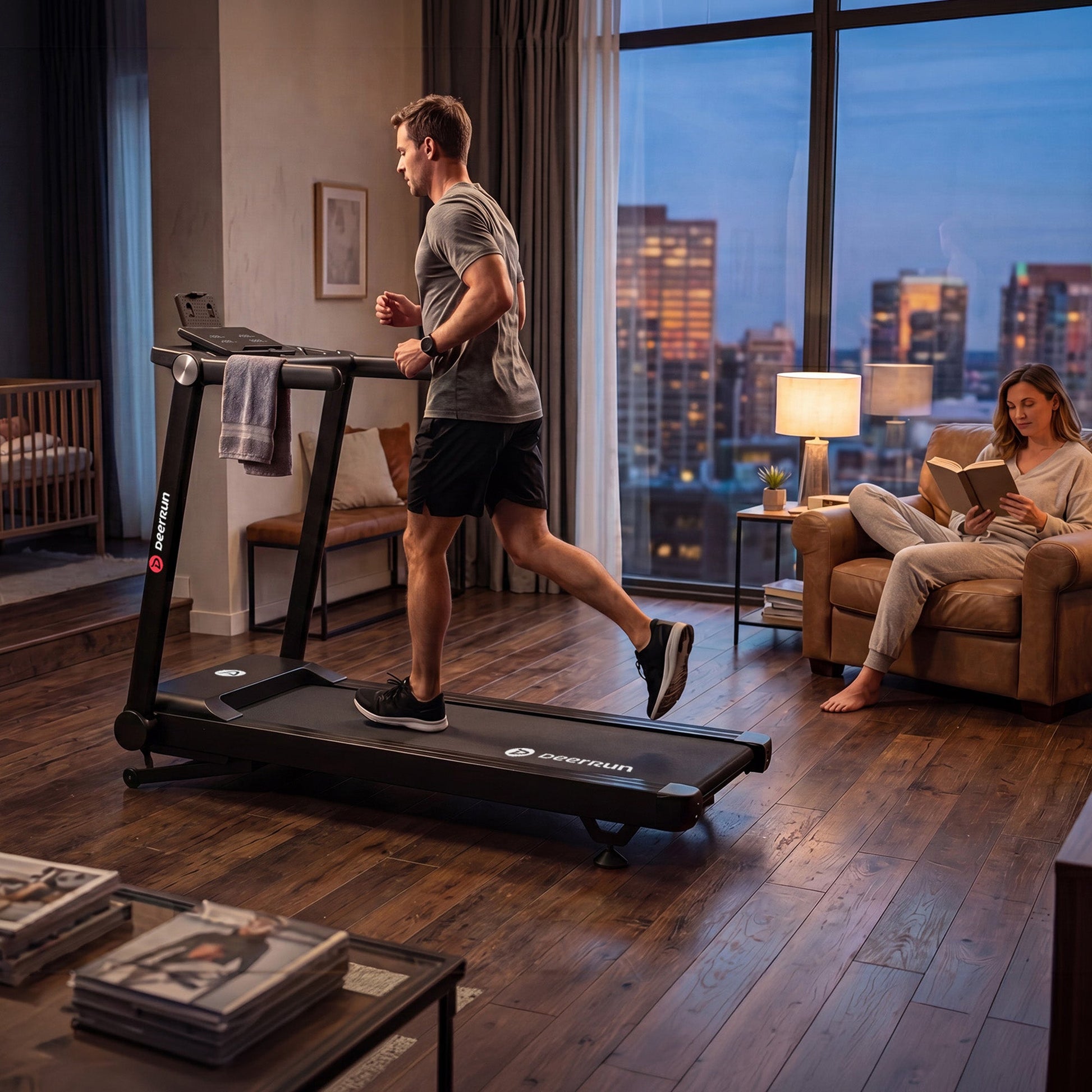 DeerRun Apex Rise 1 Challenge Training 25% Auto Incline Foldable Smart Treadmill