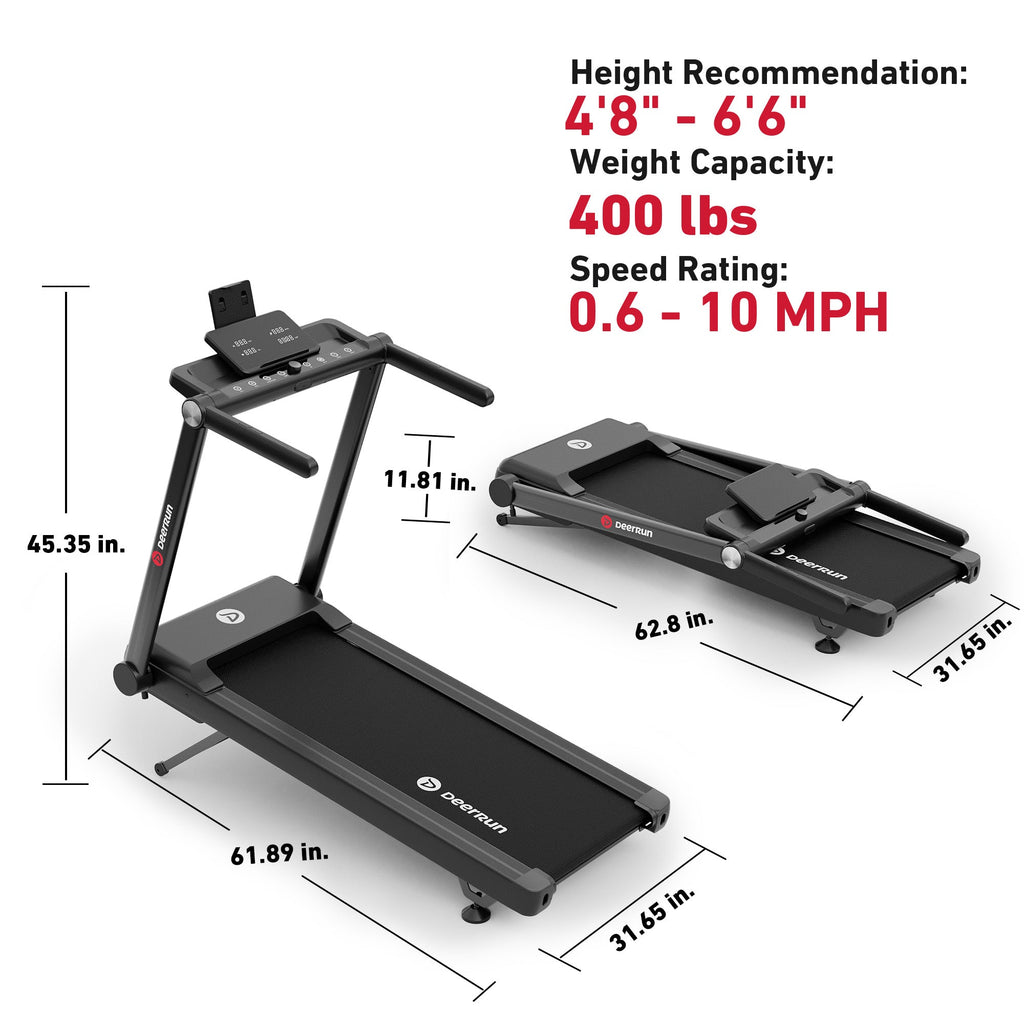 DeerRun Apex Rise 1 Challenge Training 25% Auto Incline Foldable Smart Treadmill