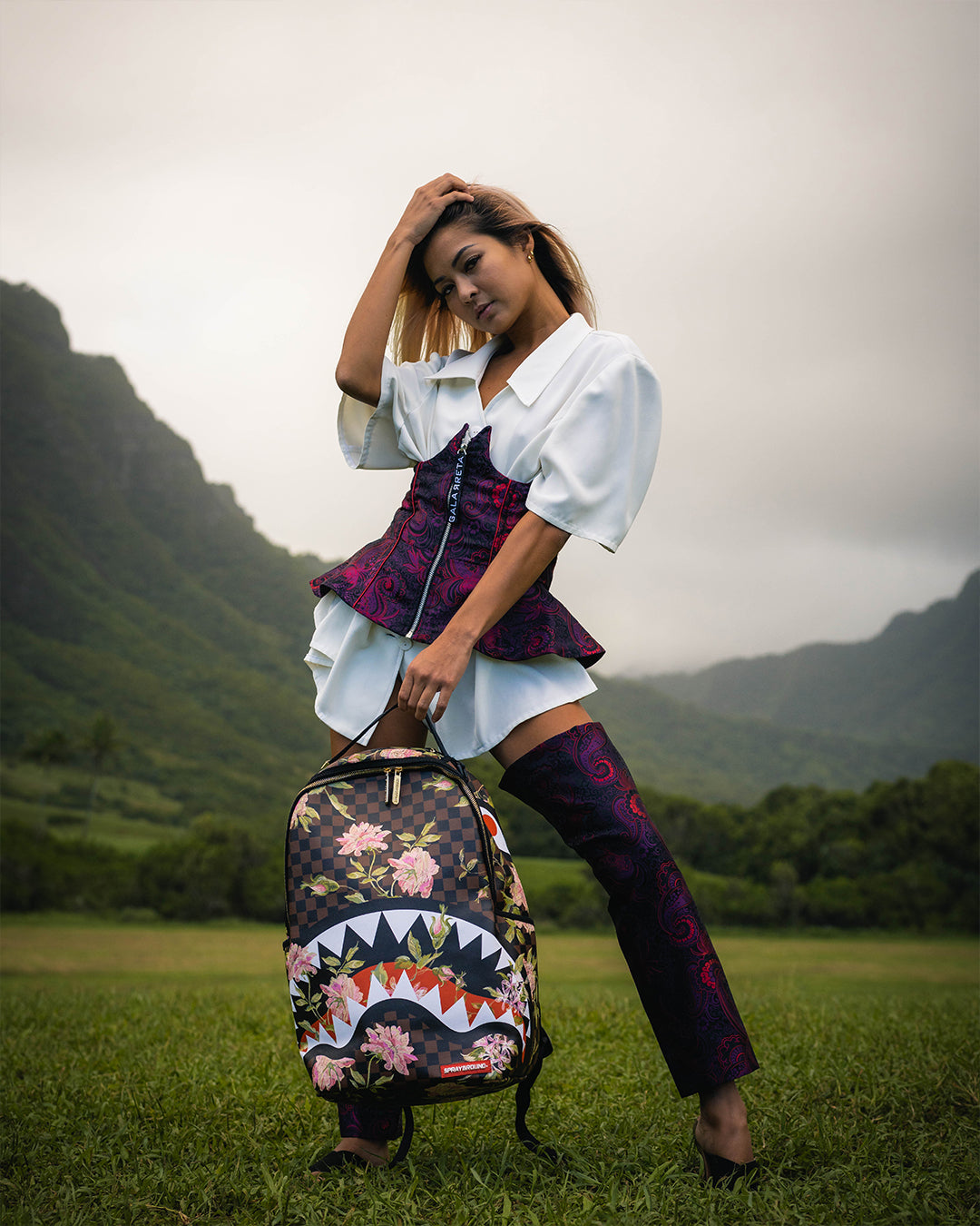 SPRAYGROUND SHARKFLOWER DLX BACKPACK