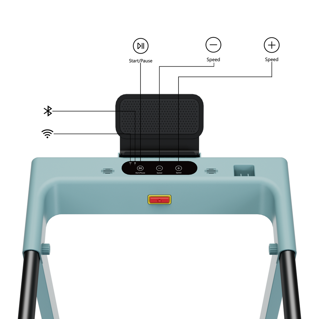 DeerRun All-New 2026 A1 Pro Move+ 6% Incline Foldable Treadmill——Upgraded Chip & NFC Support | 350 lbs, 10 mph Mint Green