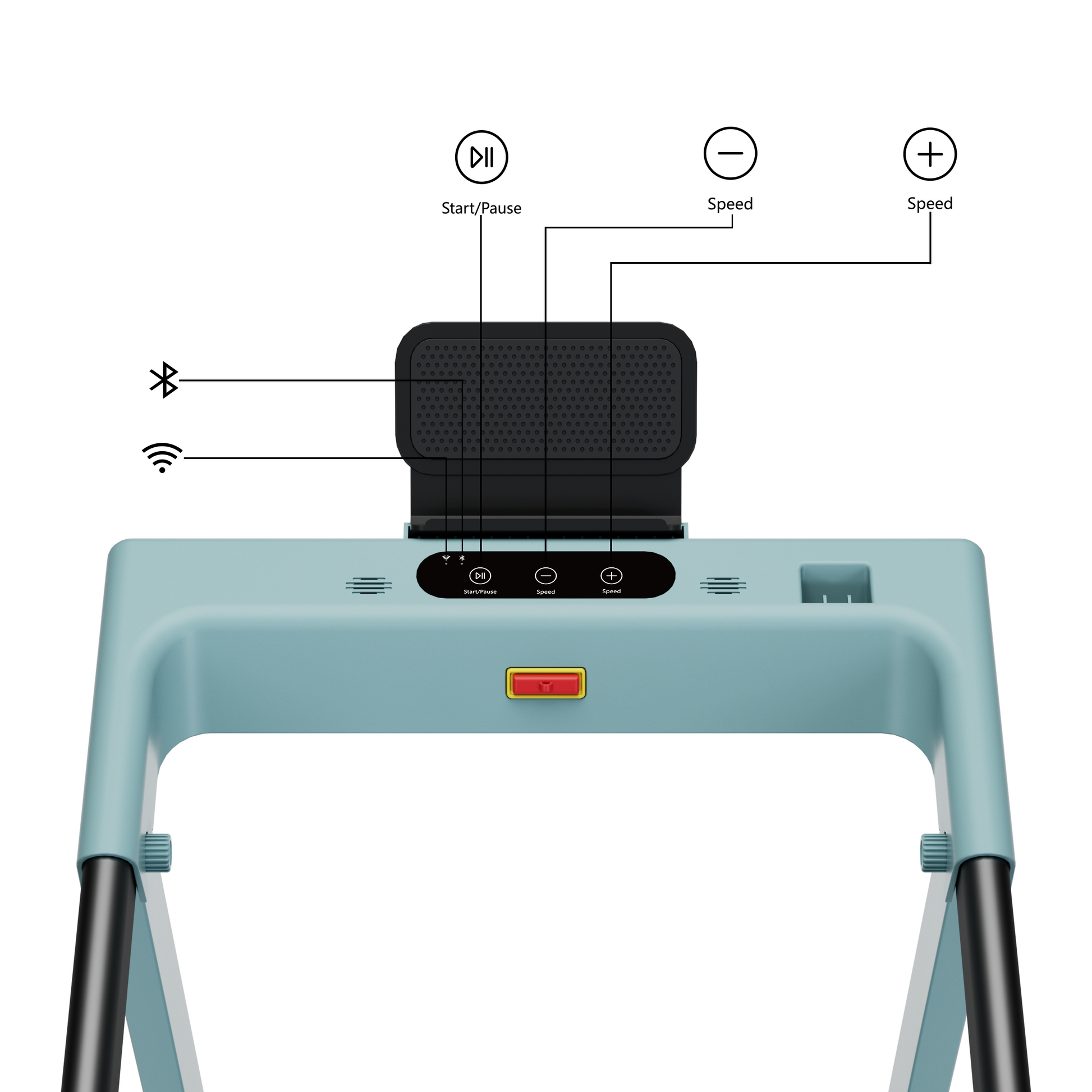 DeerRun All-New 2026 A1 Pro Move+ 6% Incline Foldable Treadmill——Upgraded Chip & NFC Support | 350 lbs, 10 mph Mint Green