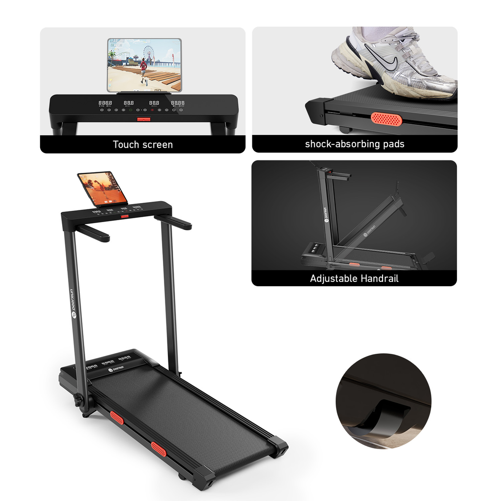 DeerRun Z10 Pro Muse Type 2 in 1 Foldable Treadmill with Remote Control, 12% Auto Incline