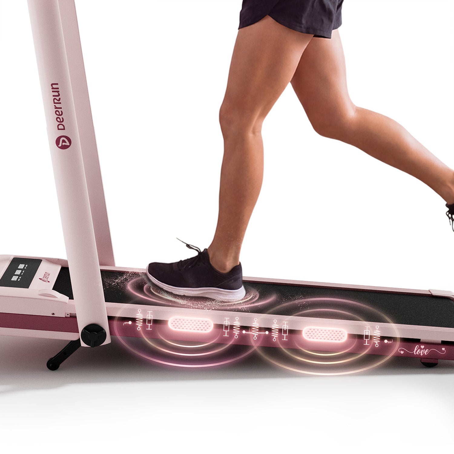 DeerRun Z10 Pro Rose Pink | 12% Auto Incline Treadmill
