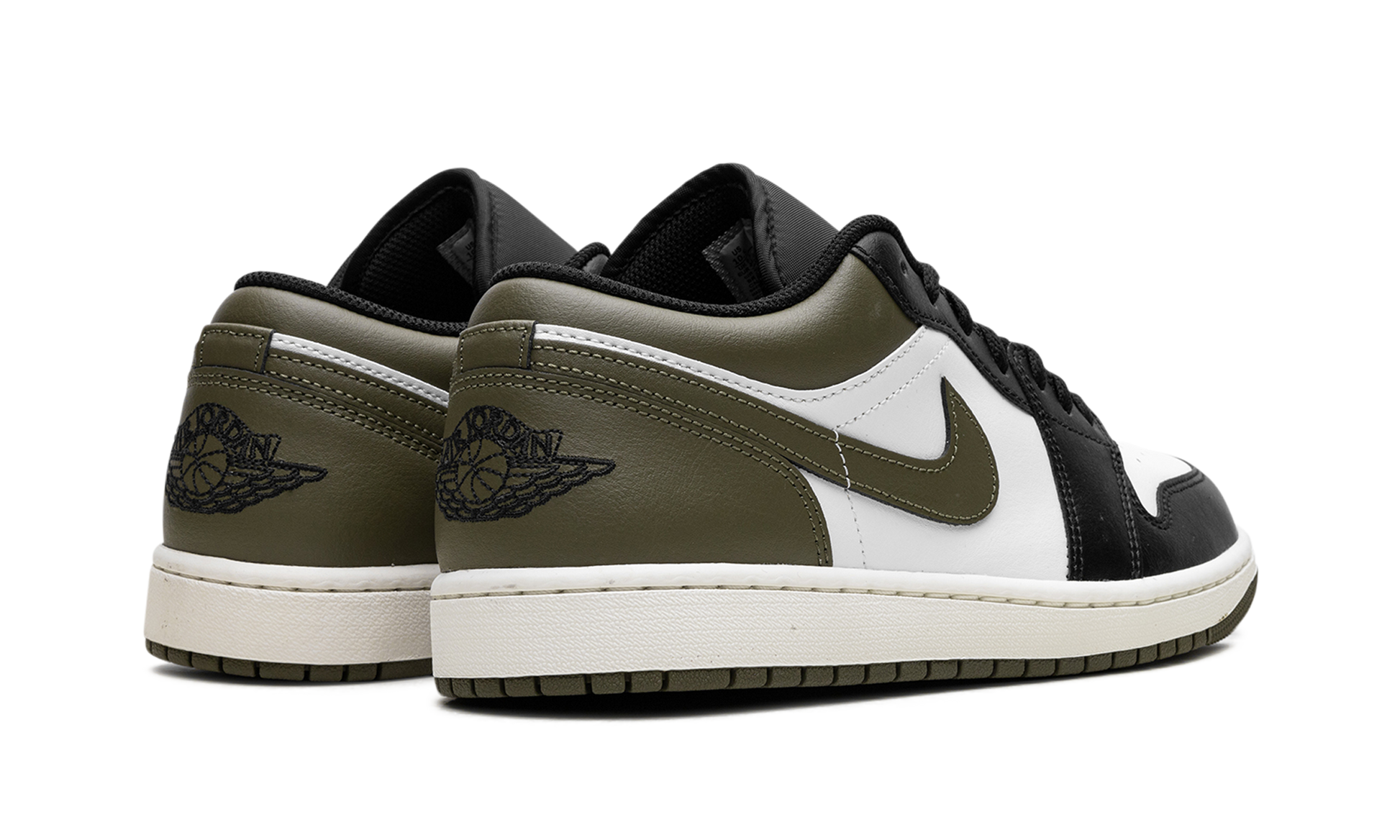 Air Jordan 1 Low "Black Toe Medium Olive" 553558 092