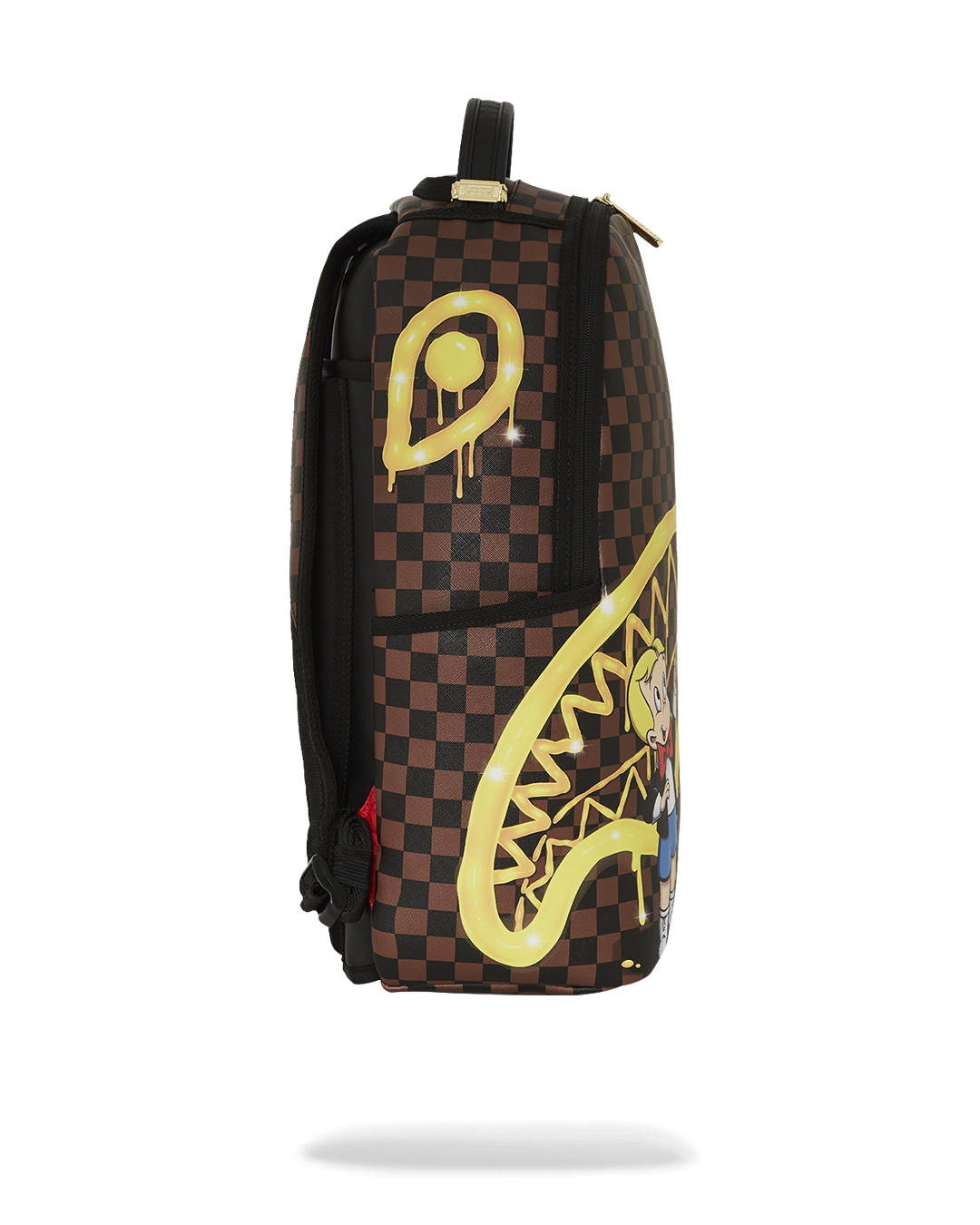 SPRAYGROUND RICHIE RICH PAINT THE SHARK GOLD BACKPACK