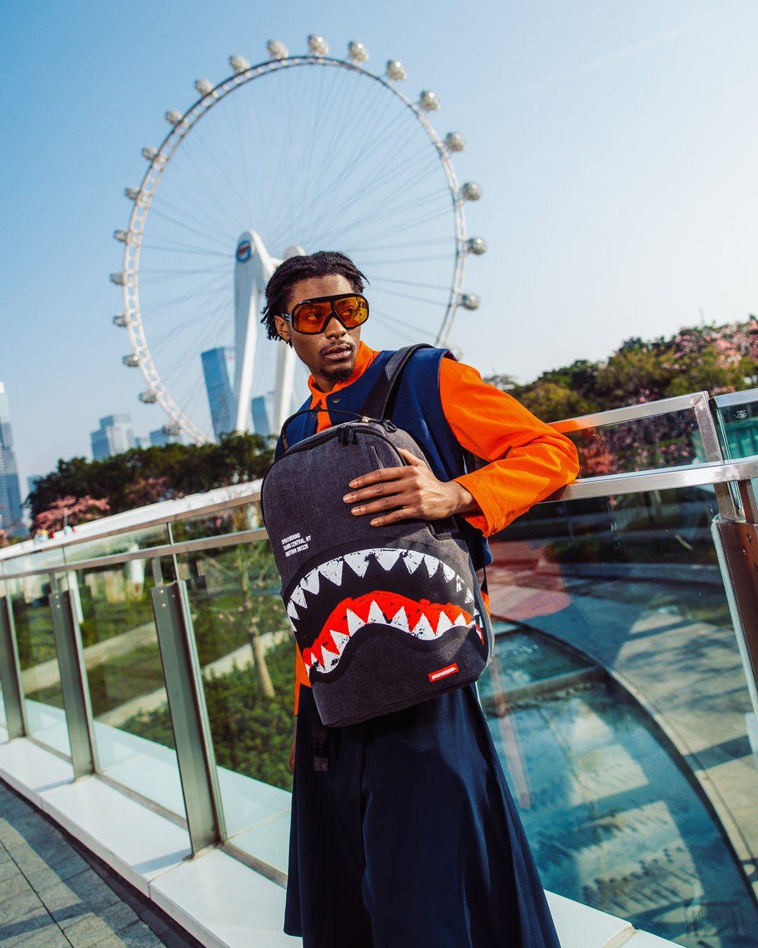 SPRAYGROUND SHARK CENTRAL DENIM VENOM BACKPACK