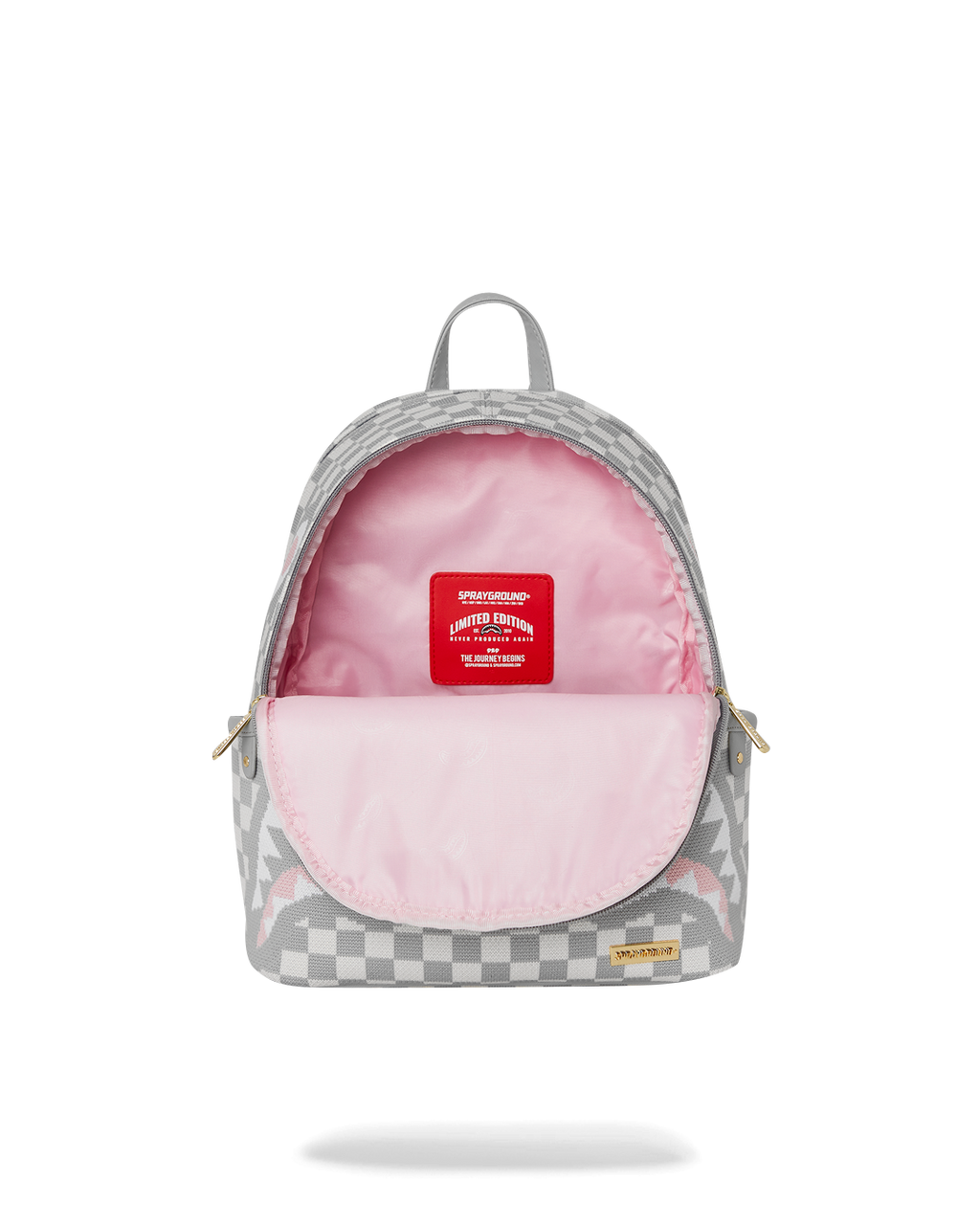 SPRAYGROUND KNIT SHARKS IN PARIS IN CREAM SAVAGE BACKPACK