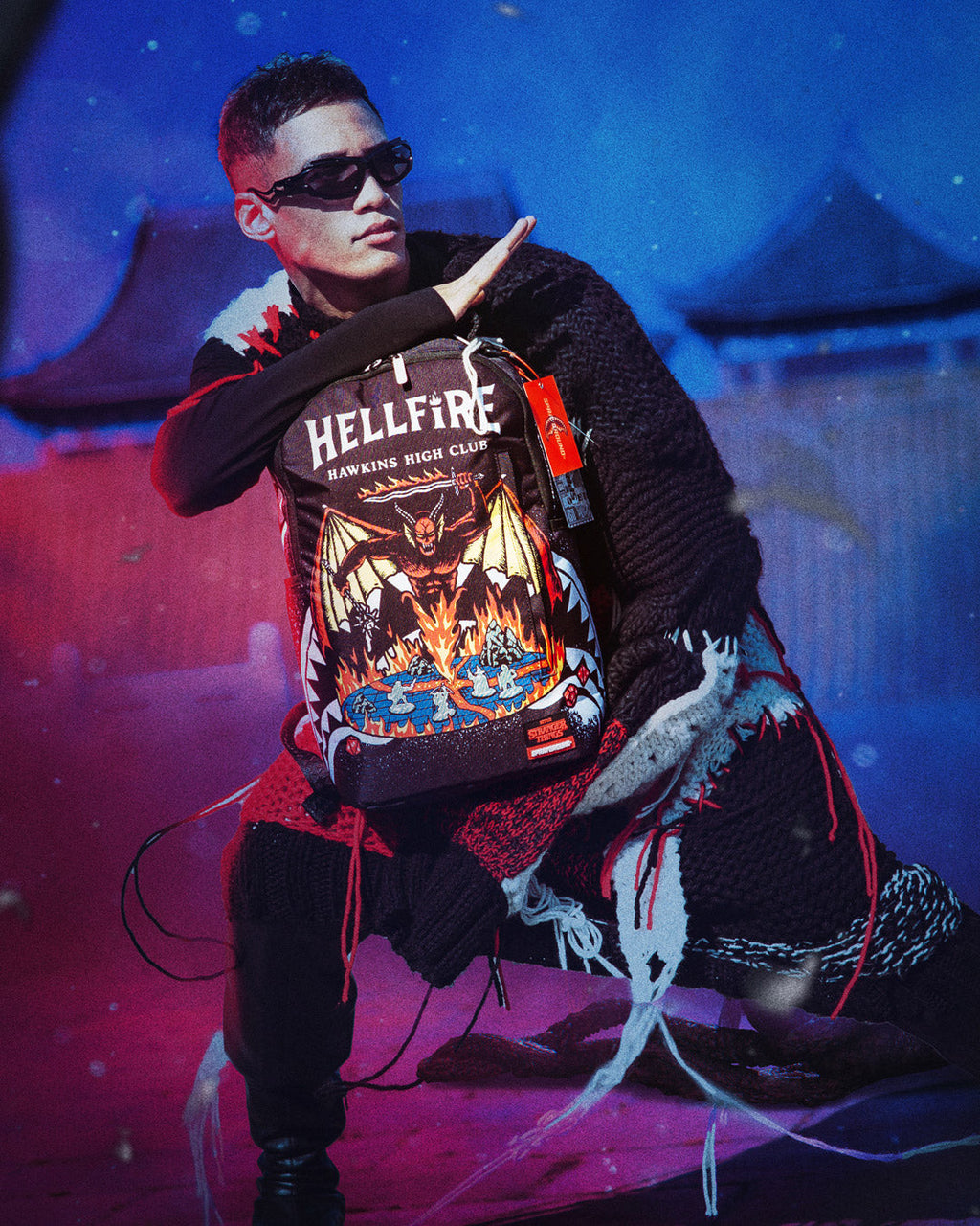 SPRAYGROUND STRANGER THINGS HELLFIRE BACKPACK
