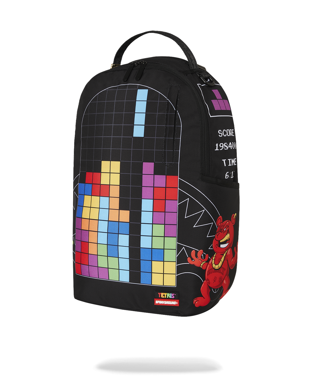 SPRAYGROUND TETRIS WITH DIABLO AND MONEY BEAR BACKPACK
