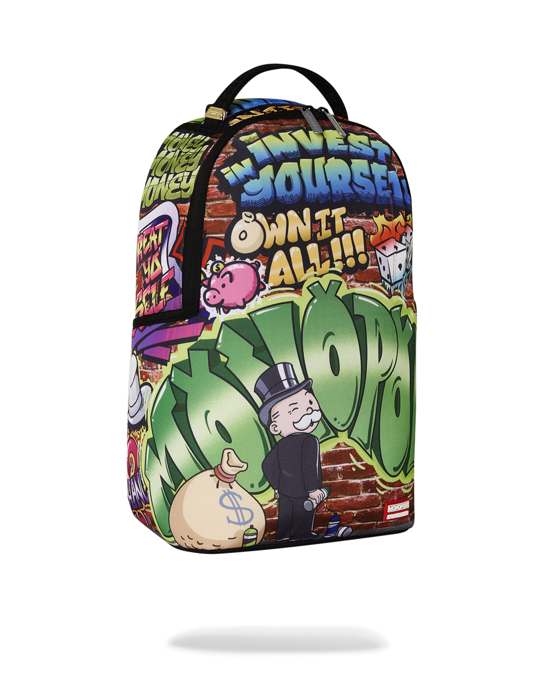 SPRAYGROUND MONOPOLY GRAFFITI GOLD RUSH DLXR BACKPACK