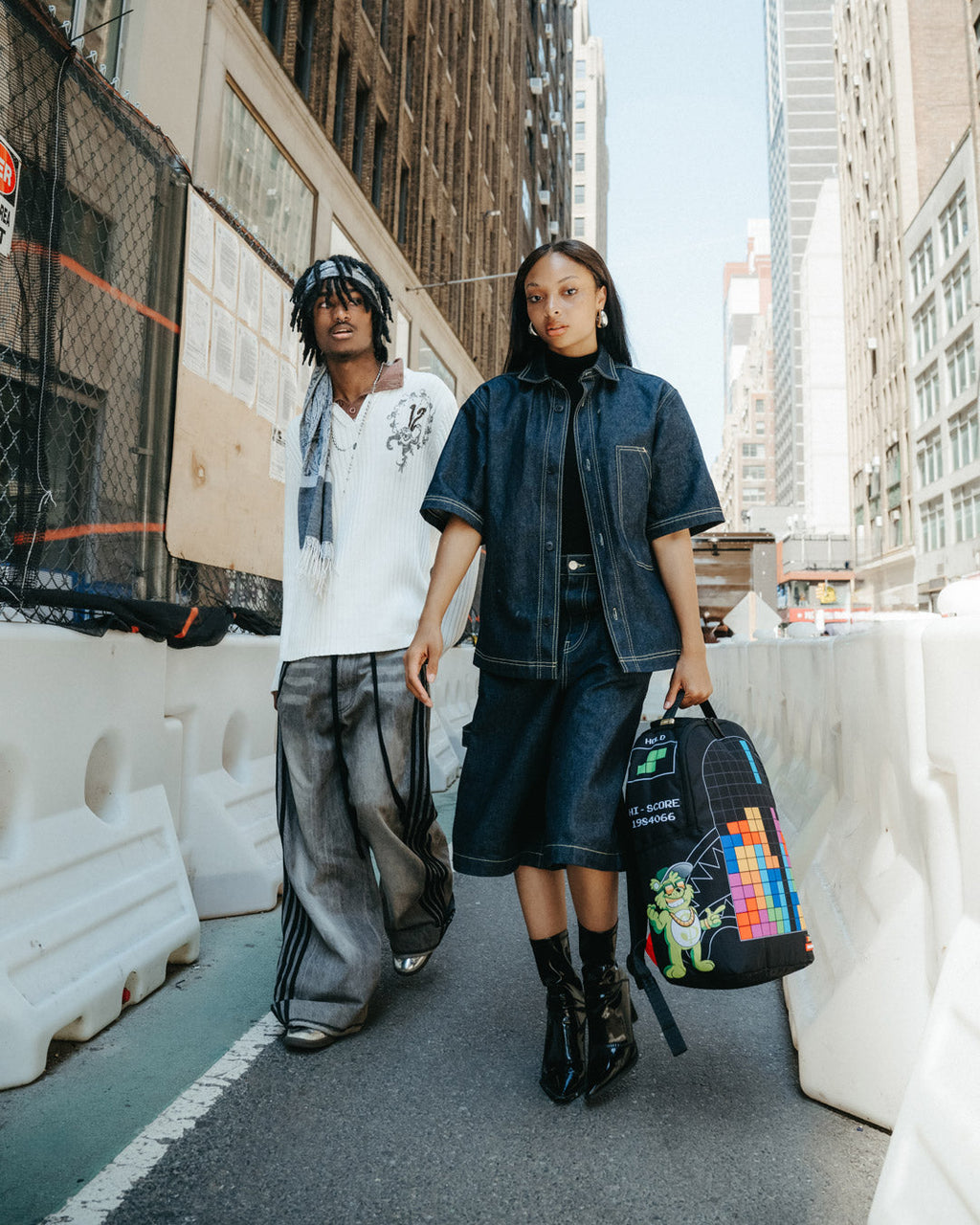 SPRAYGROUND TETRIS WITH DIABLO AND MONEY BEAR BACKPACK