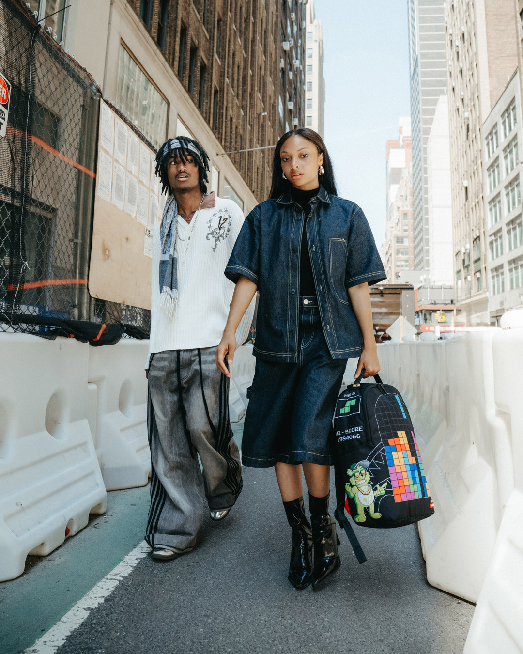 SPRAYGROUND TETRIS WITH DIABLO AND MONEY BEAR BACKPACK