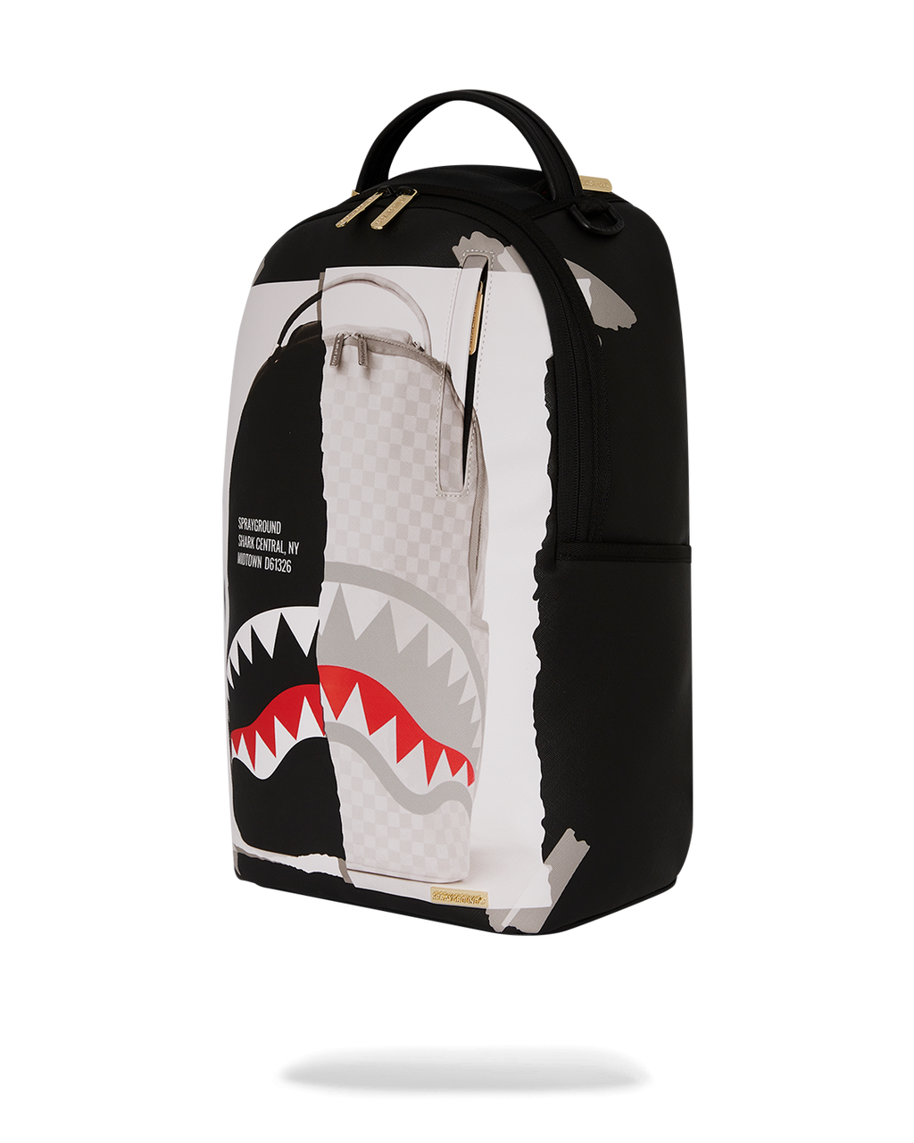 SPRAYGROUND BAG ON BAG OPTICAL ILLUSION SHARKS IN PARIS BACKPACK