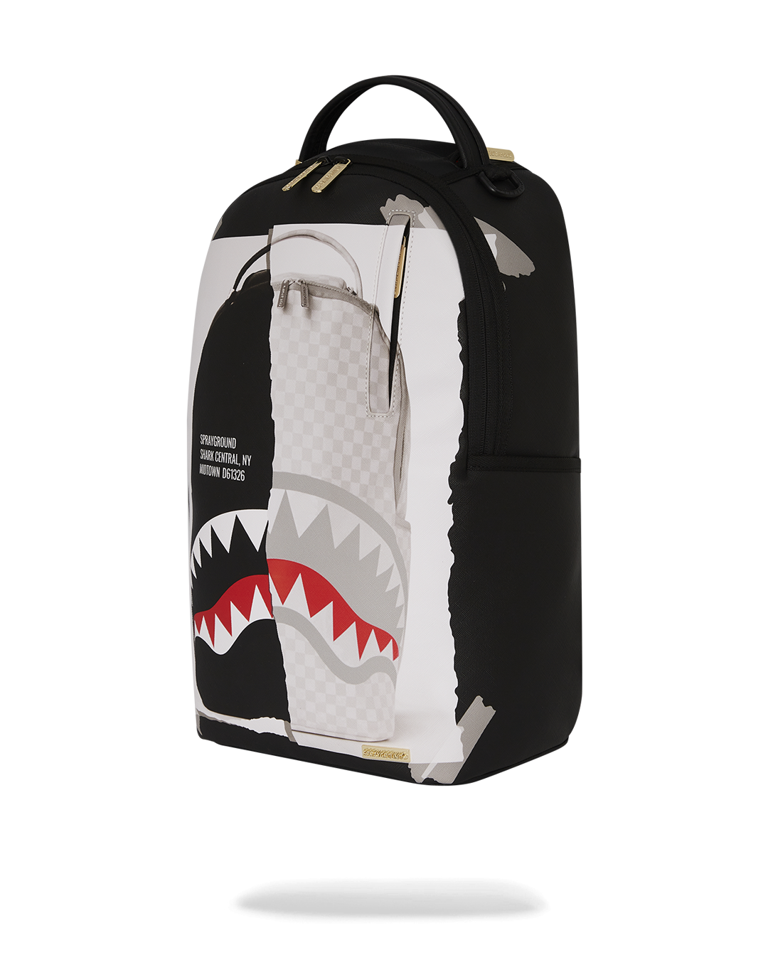 SPRAYGROUND BAG ON BAG OPTICAL ILLUSION SHARKS IN PARIS BACKPACK