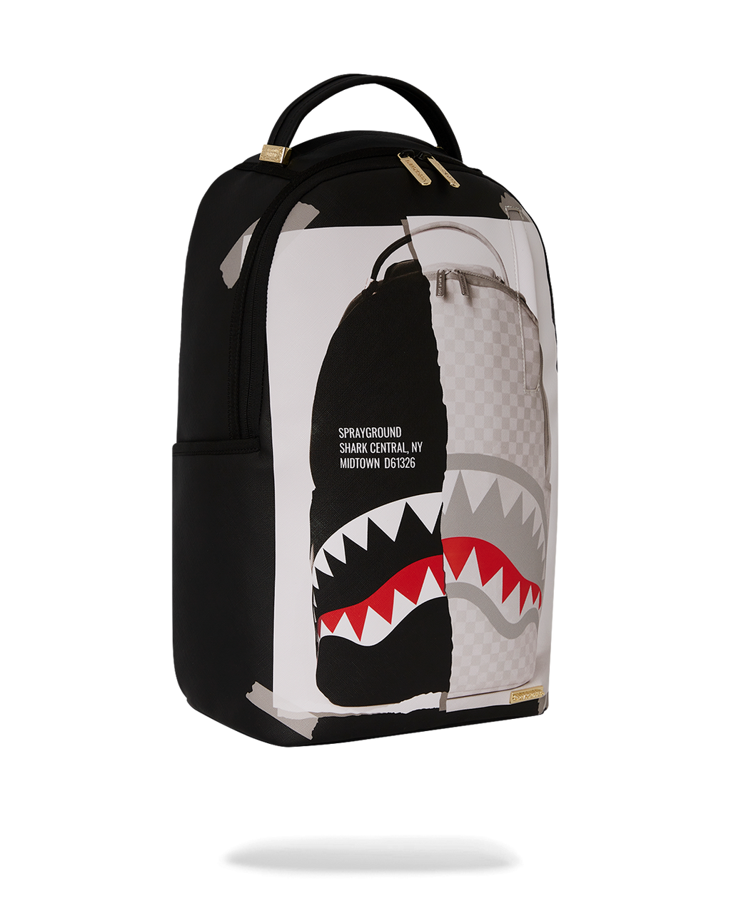 SPRAYGROUND BAG ON BAG OPTICAL ILLUSION SHARKS IN PARIS BACKPACK