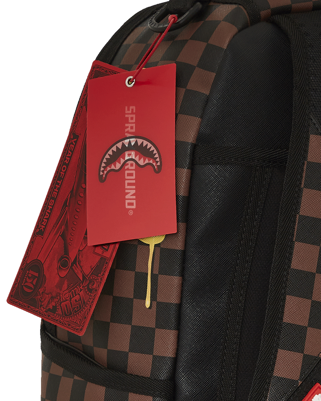 SPRAYGROUND RICHIE RICH PAINT THE SHARK GOLD BACKPACK