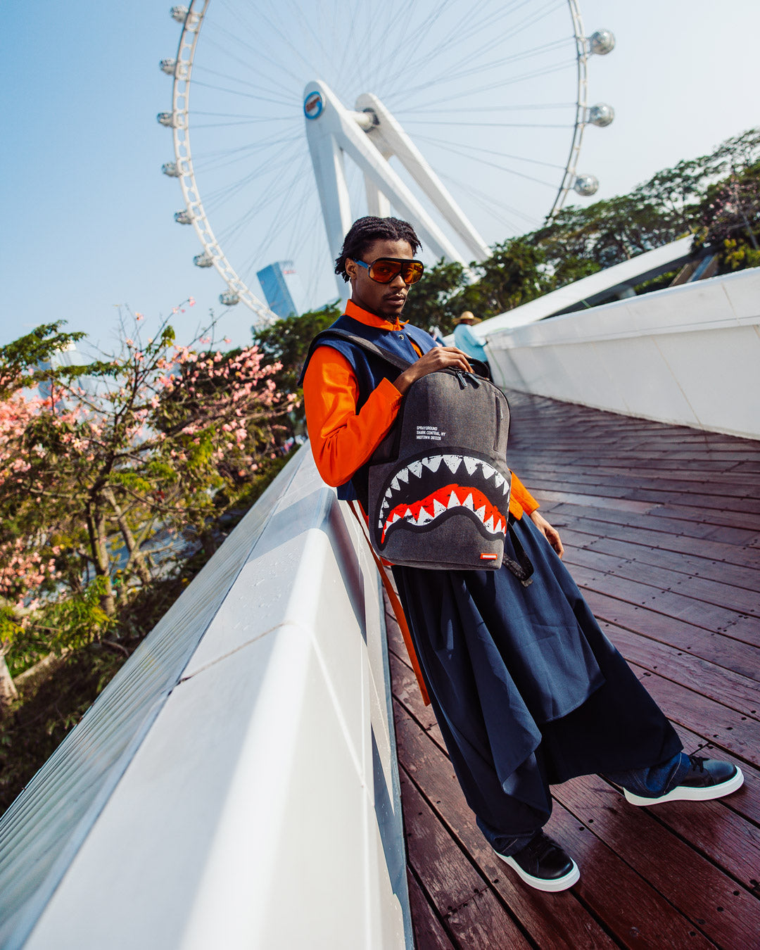 SPRAYGROUND SHARK CENTRAL DENIM VENOM BACKPACK