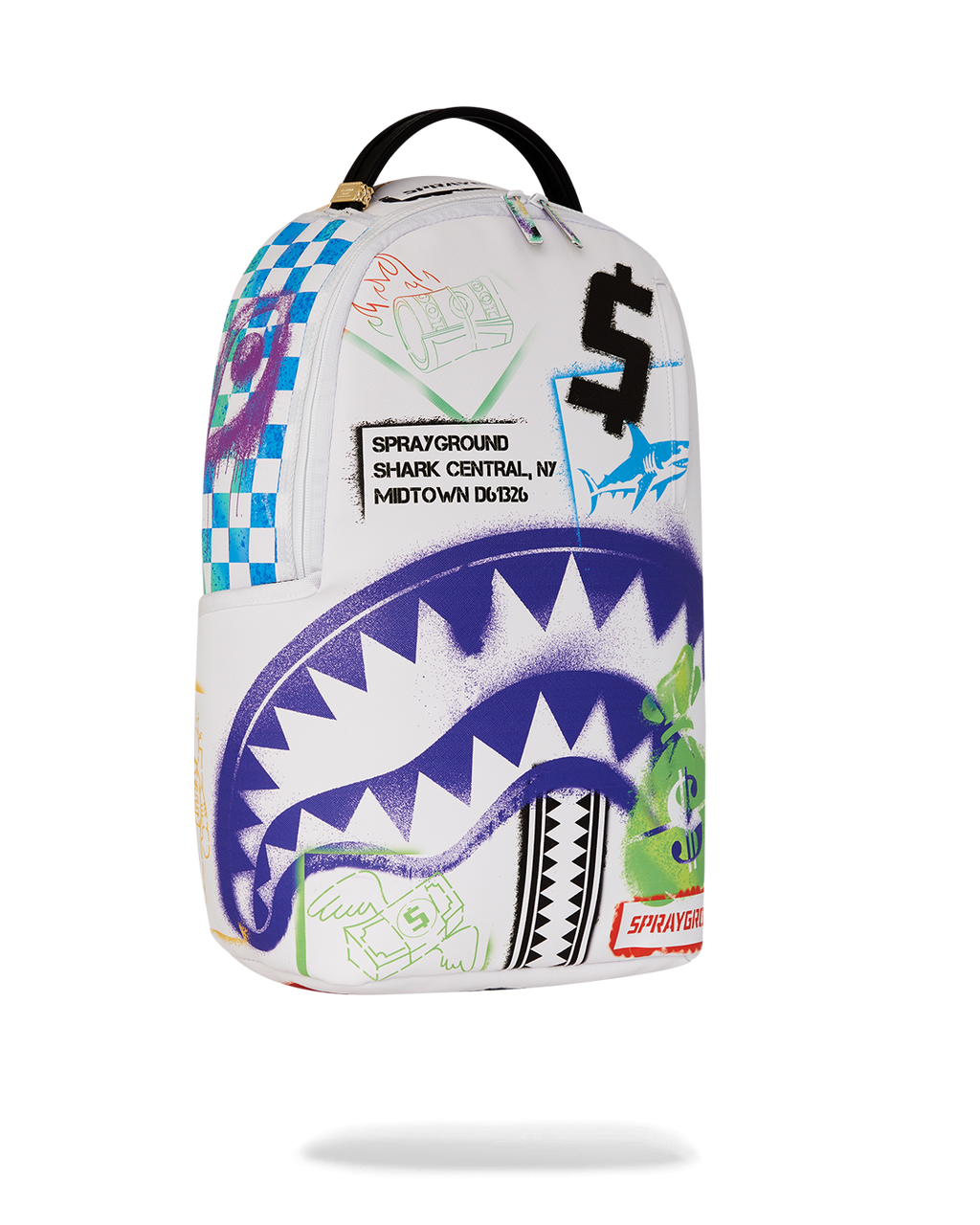 SPRAYGROUND SHARK CENTRAL CUT OUT FOR GREATNESS DLXSV BACKPACK