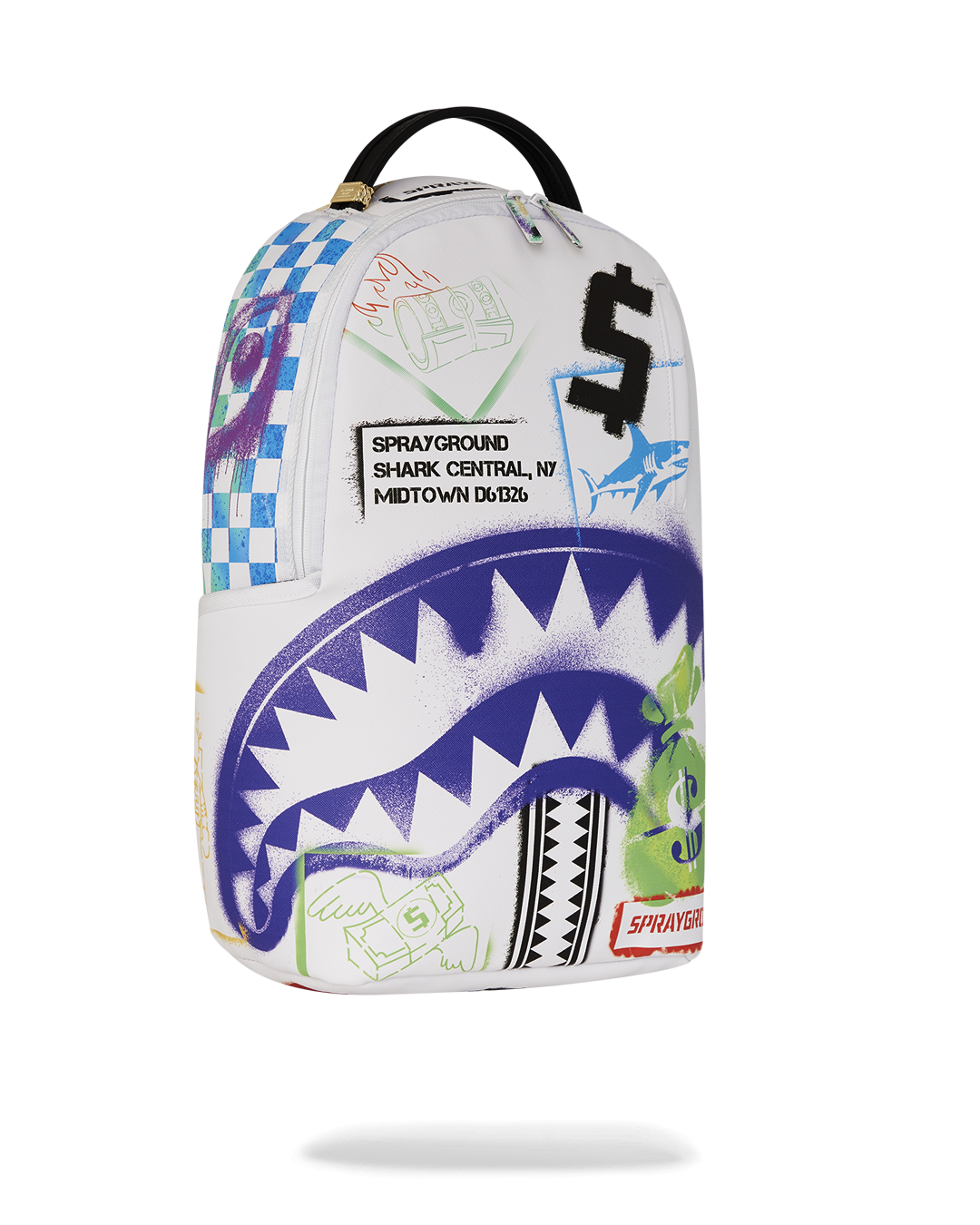 SPRAYGROUND SHARK CENTRAL CUT OUT FOR GREATNESS DLXSV BACKPACK