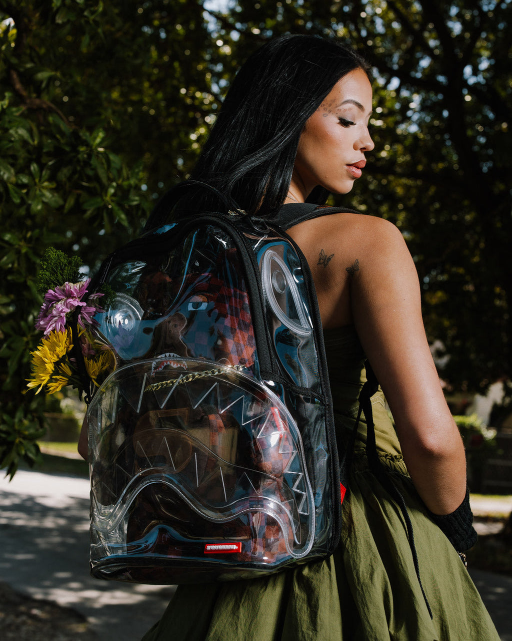 SPRAYGROUND CLEAR BACKPACK - SHARKS IN PARIS BEAR