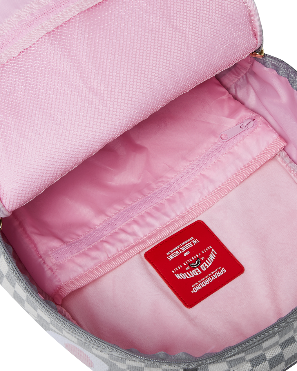 SPRAYGROUND KNIT SHARKS IN PARIS IN CREAM DLX BACKPACK