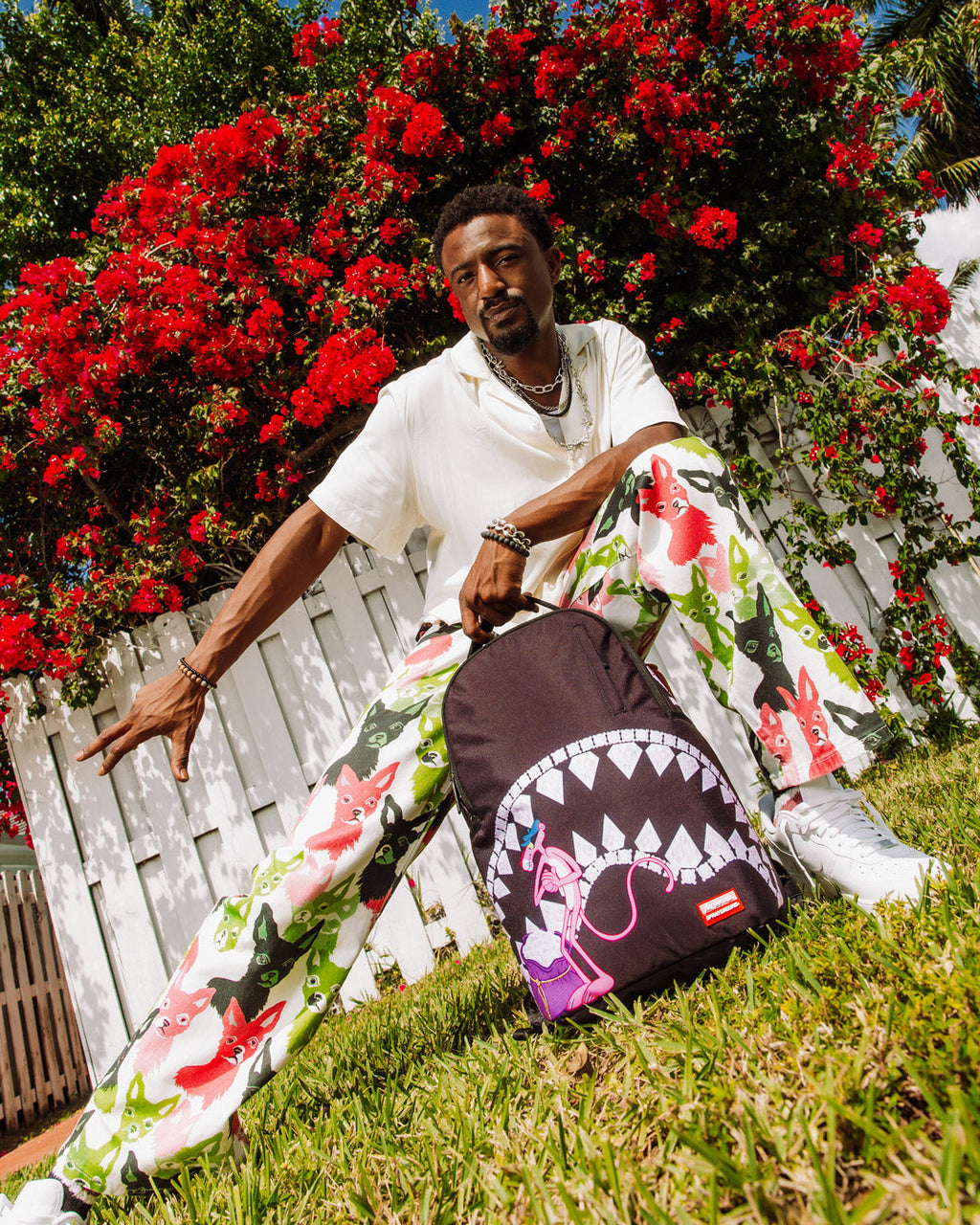 SPRAYGROUND PINK PANTHER DIAMOND BITE BACKPACK
