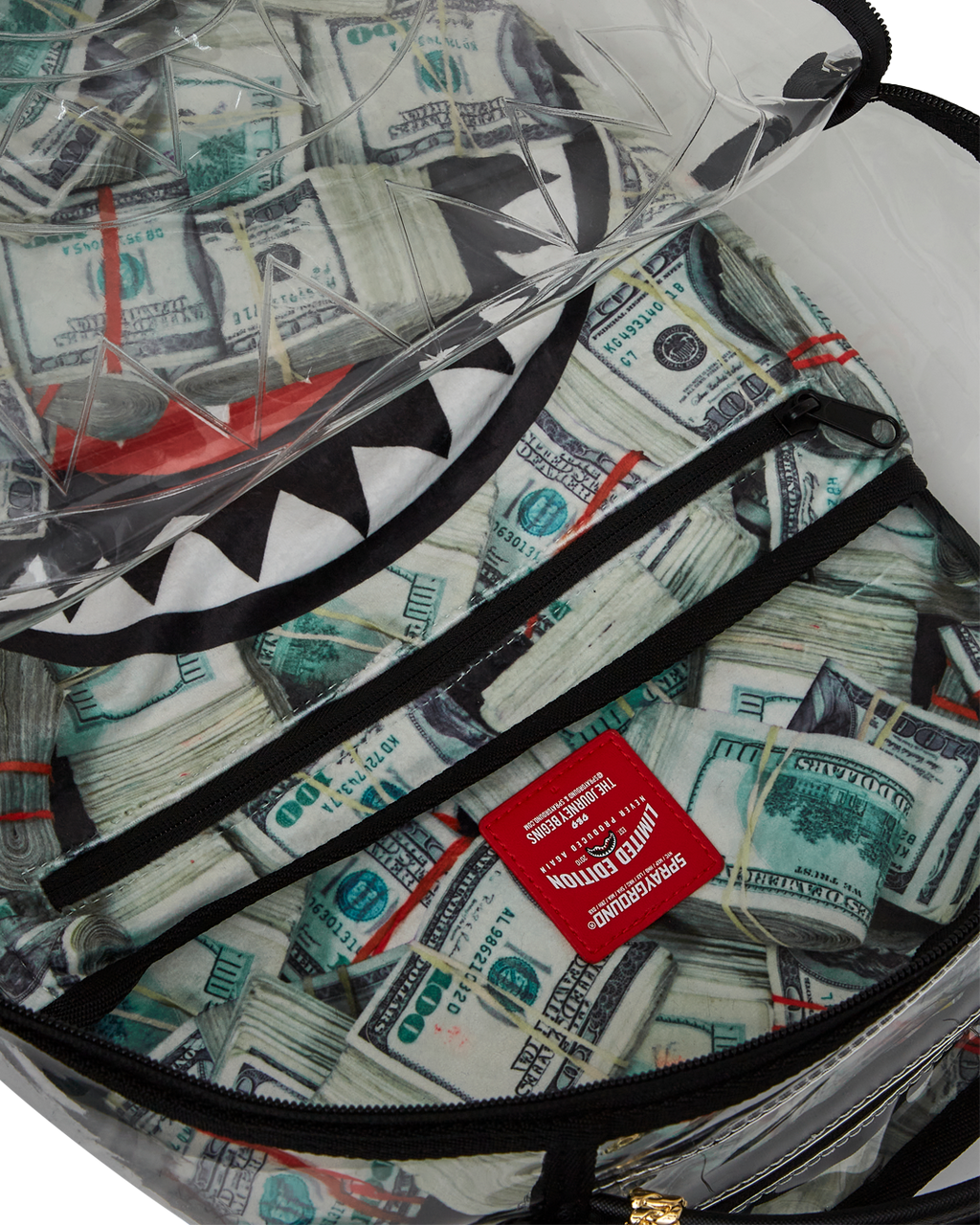 SPRAYGROUND CLEAR BACKPACK - MONEY CHOMP