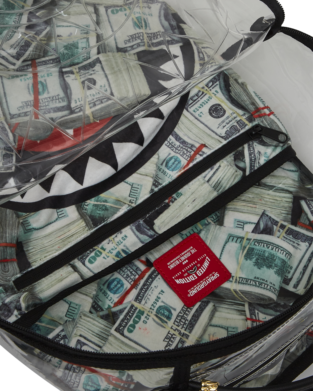 SPRAYGROUND CLEAR BACKPACK - MONEY CHOMP