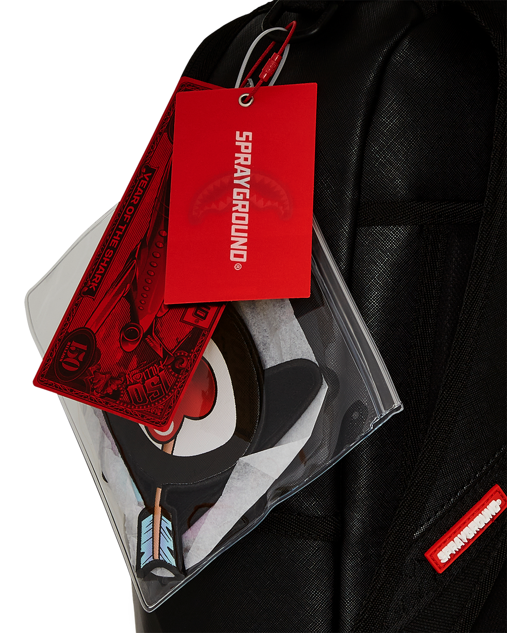 SPRAYGROUND SPLIT SAINT VELCRO REMOVABLE 6 EYES SHARK BACKPACK