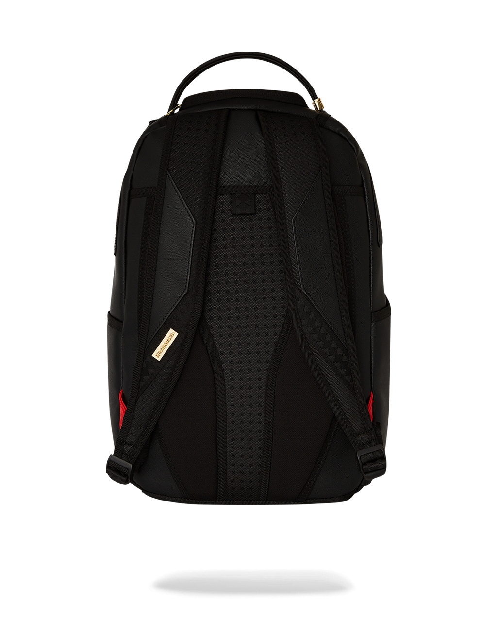 SPRAYGROUND GOLD AND BLACK RACING STRIPES BACKPACK
