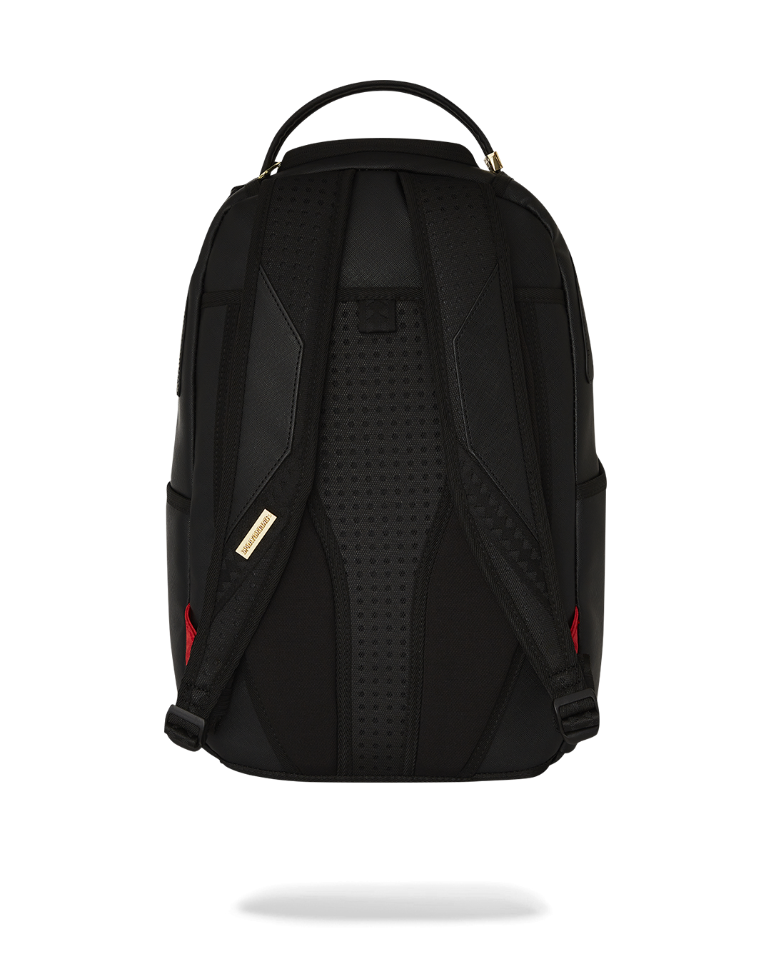 SPRAYGROUND GOLD AND BLACK RACING STRIPES BACKPACK