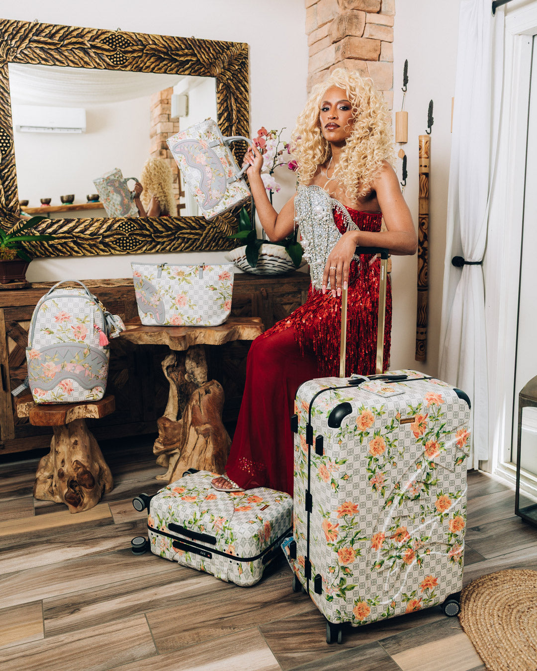 SPRAYGROUND A.I. AFRICAN INTELLIGENCE ELEGANT ENERGY BACKPACK - SANDFLOWER COLLAB