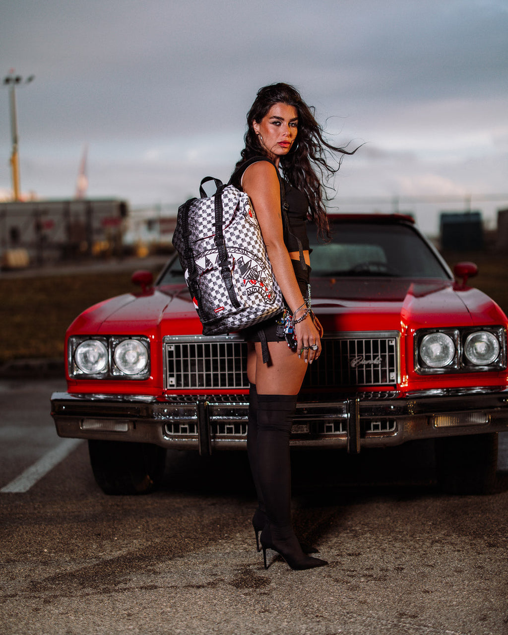 SPRAYGROUND SCRIBBLE DRIBBLE CHECK HILLS BACKPACK