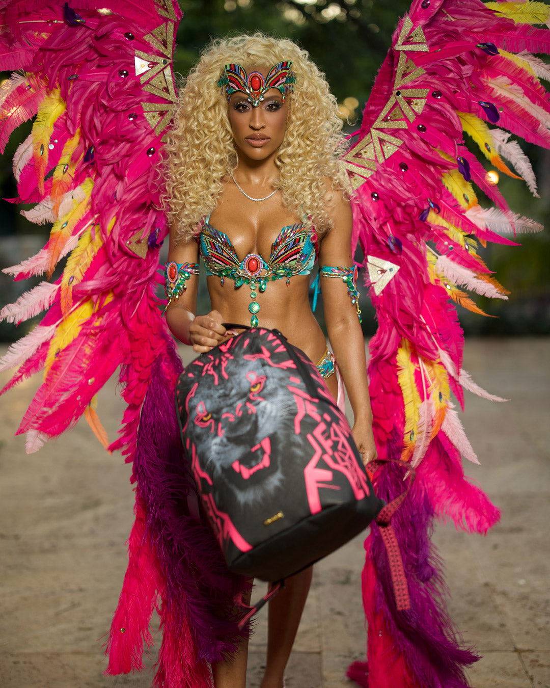 SPRAYGROUND A.I. AFRICAN INTELLIGENCE PRIDE AND POWER BACKPACK - SANDFLOWER COLLAB