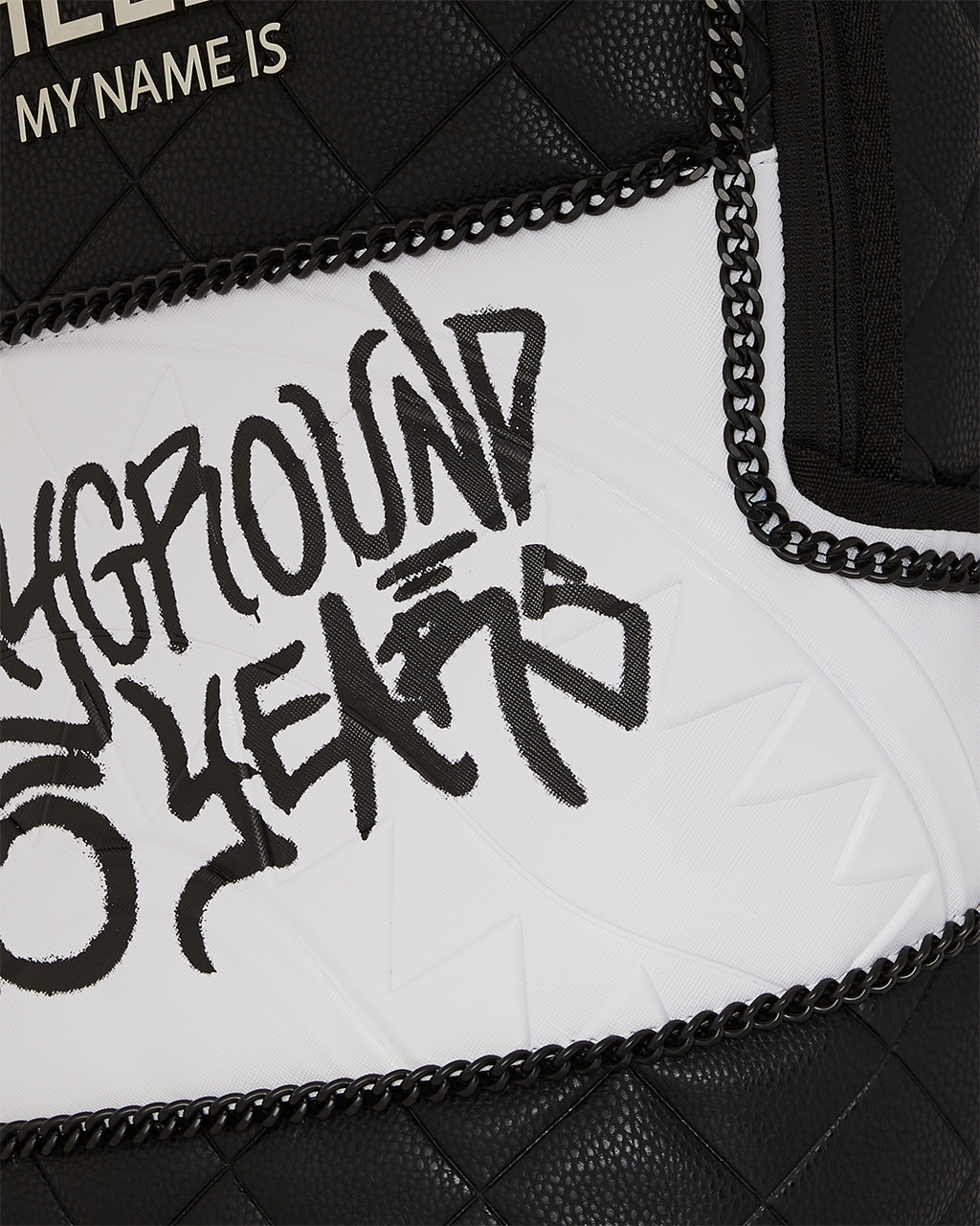 SPRAYGROUND HELLO MY NAME IS 15 YEARS QUILTED BACKPACK (SUPER RARE)