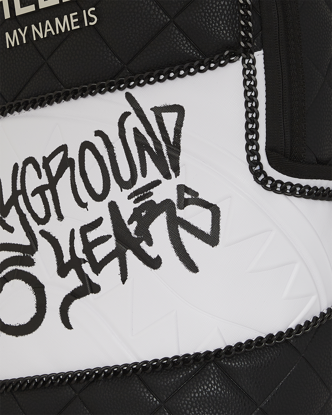 SPRAYGROUND HELLO MY NAME IS 15 YEARS QUILTED BACKPACK (SUPER RARE)