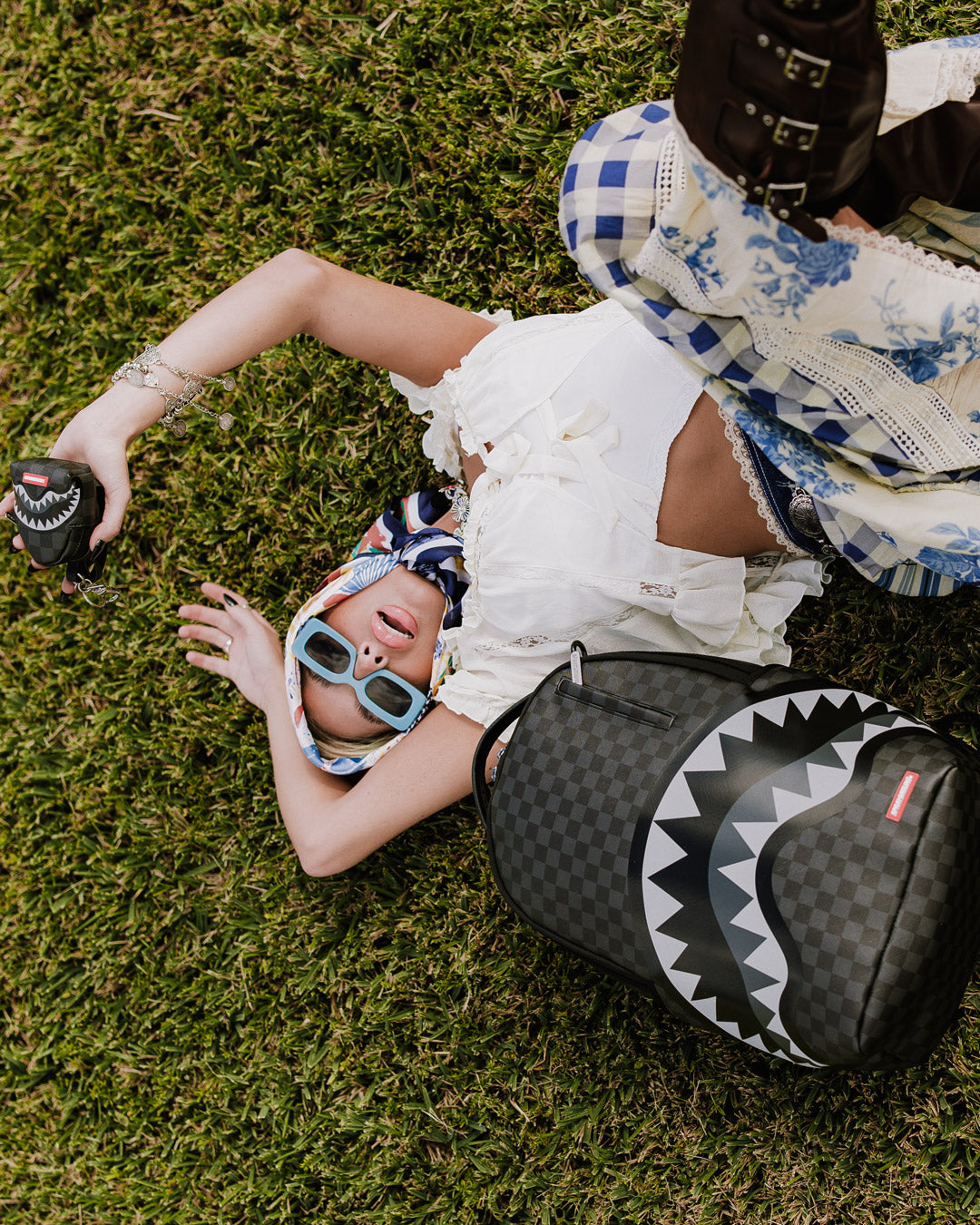 SPRAYGROUND LIGHTS OUT SHARKS IN PARIS BACKPACK