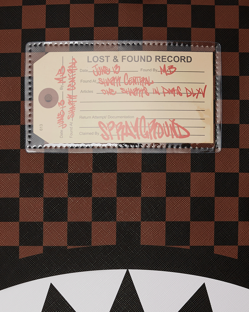SPRAYGROUND SHARKS IN PARIS LOST & FOUND BACKPACK