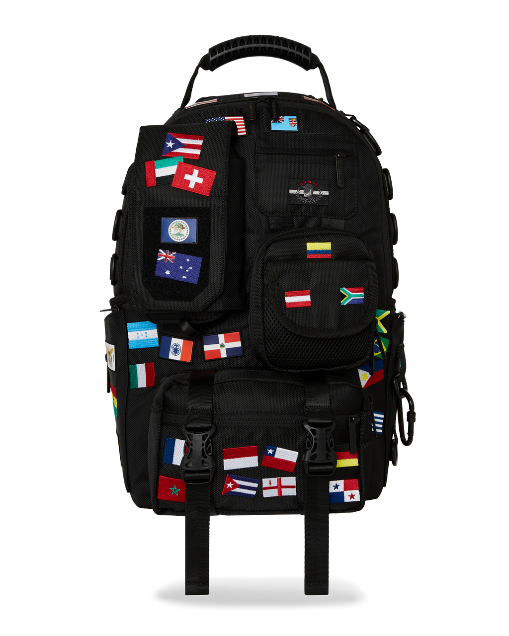 SPRAYGROUND JAMES FIRST CLASS GLOBAL FLAGS SPECIAL OPS CARGO BACKPACK