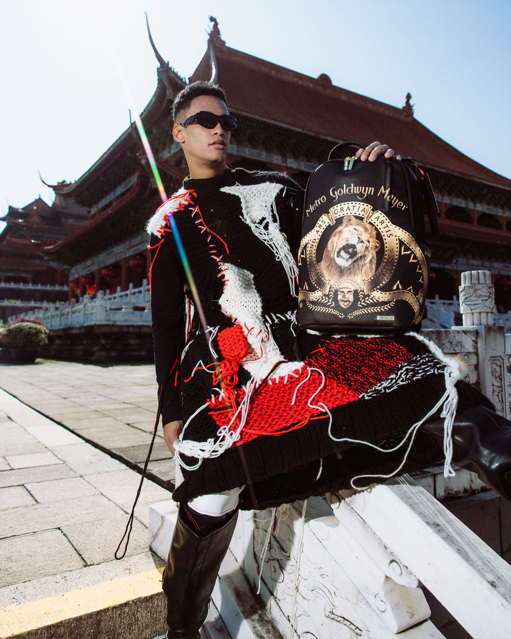 SPRAYGROUND MGM OPENER SHARK LION COLLAB BACKPACK