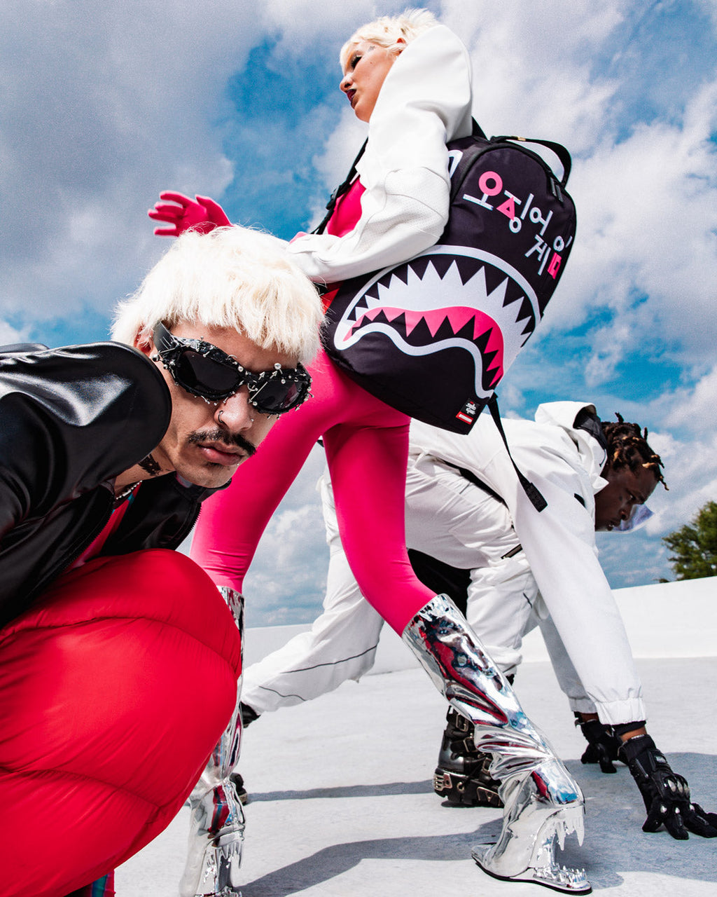SPRAYGROUND SQUID GAME COLLAB LOGO LOCKUP BACKPACK