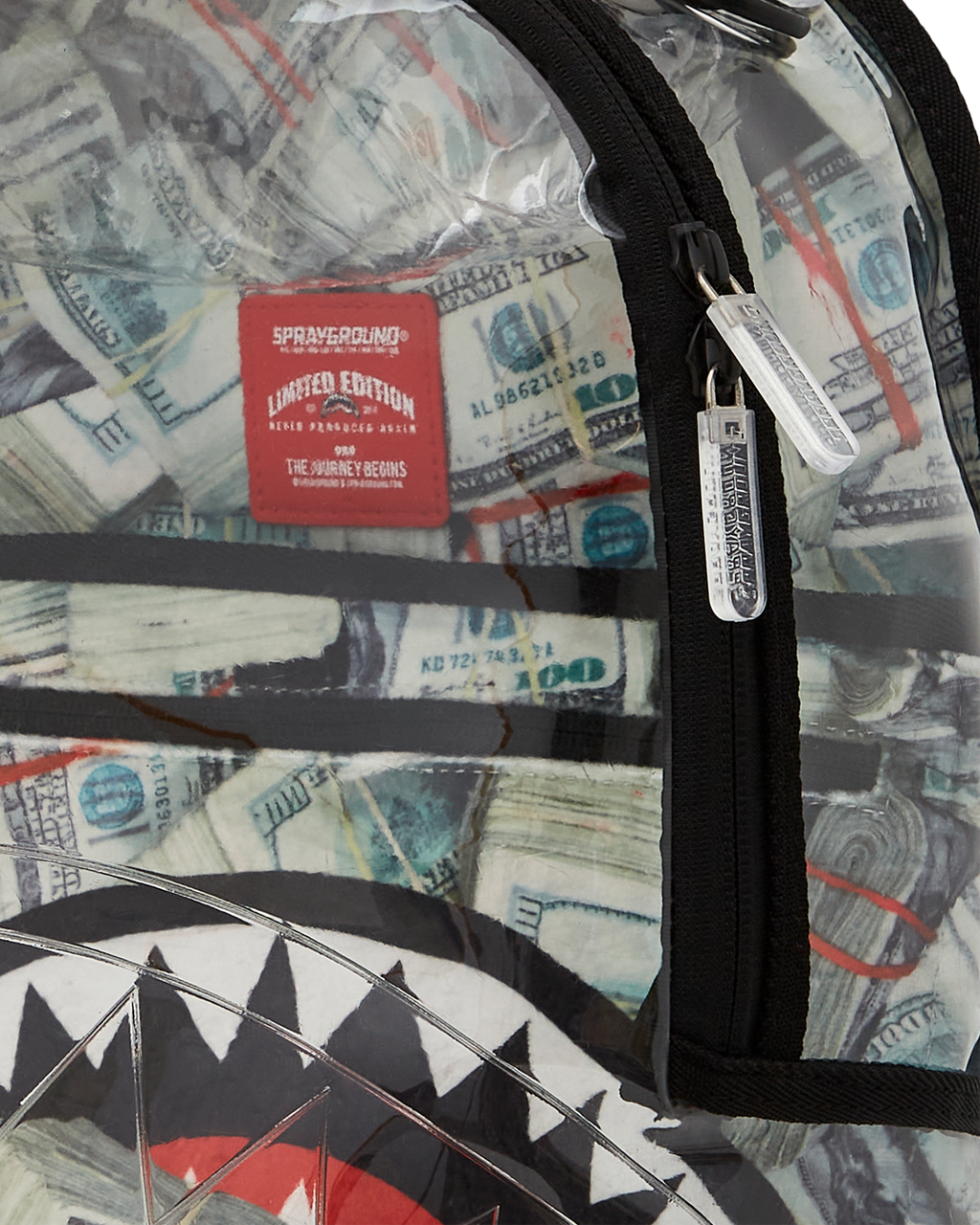 SPRAYGROUND CLEAR BACKPACK - MONEY CHOMP
