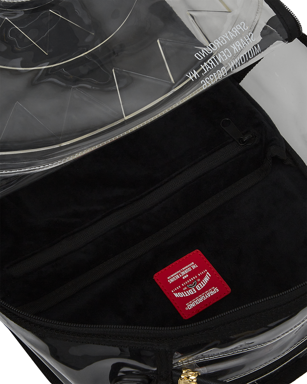 SPRAYGROUND CLEAR BACKPACK - SHARK CENTRAL