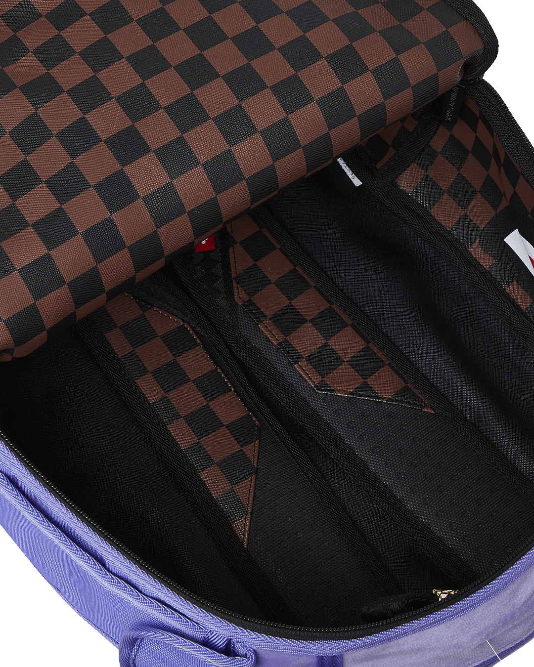 SPRAYGROUND NOOO WAY!!! A REVERSIBLE BACKPACK - PURPLE VELOUR TO OG SHARKS IN PARIS BACKPACK