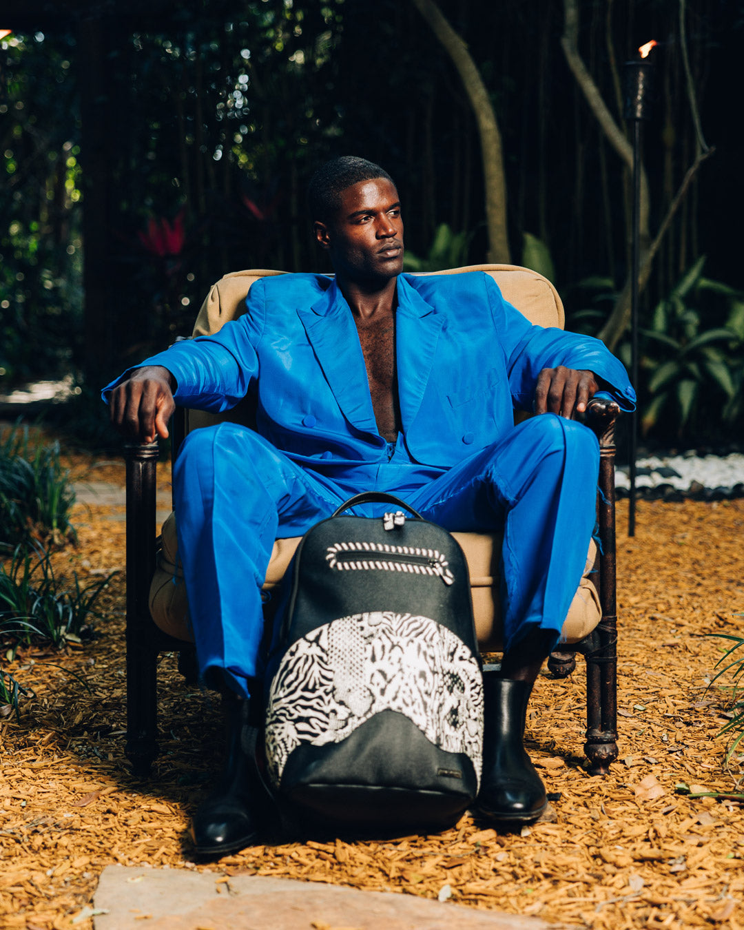 SPRAYGROUND A.I. AFRICAN INTELLIGENCE WILD NILE BACKPACK - SANDFLOWER COLLAB