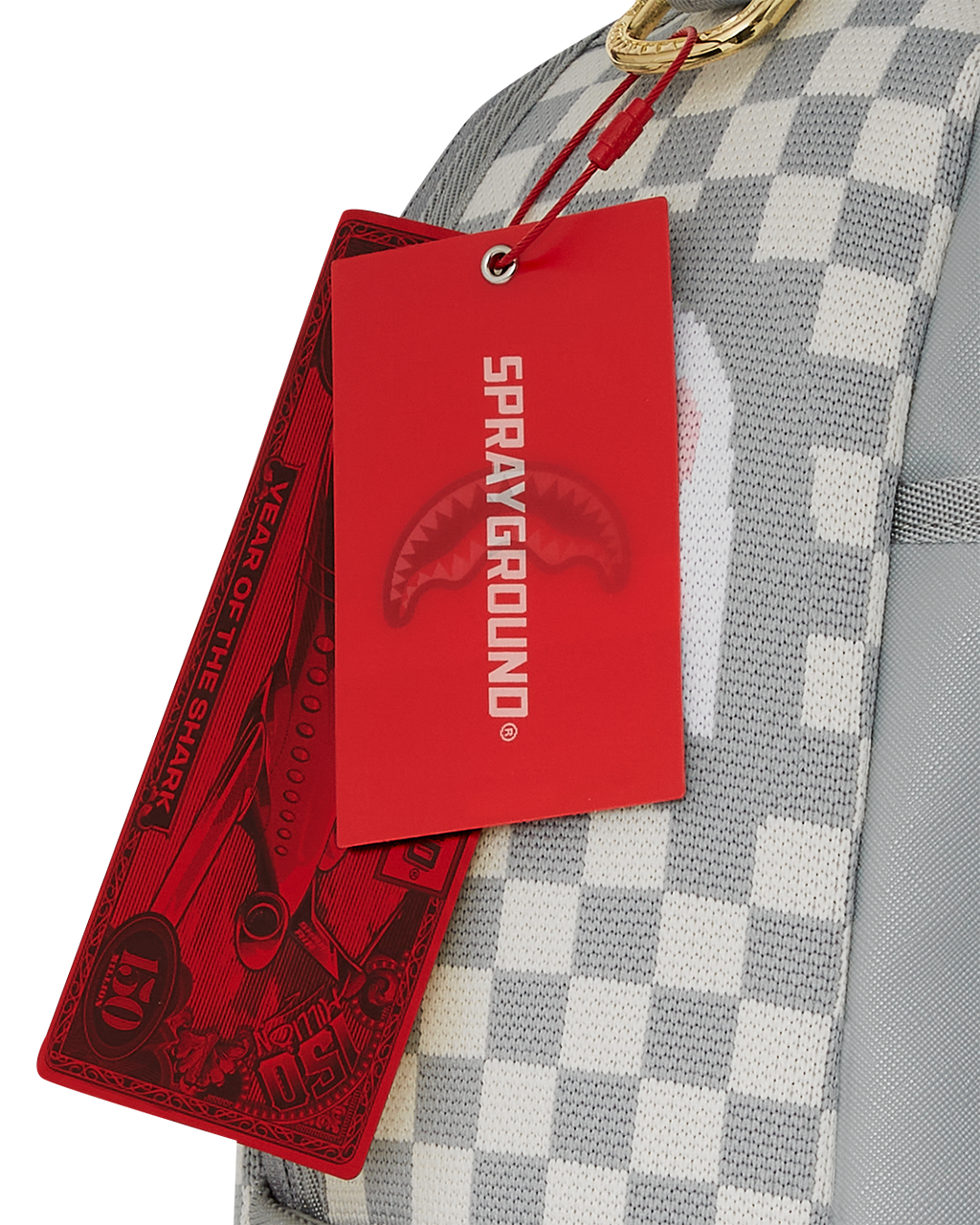 SPRAYGROUND KNIT SHARKS IN PARIS IN CREAM DLX BACKPACK