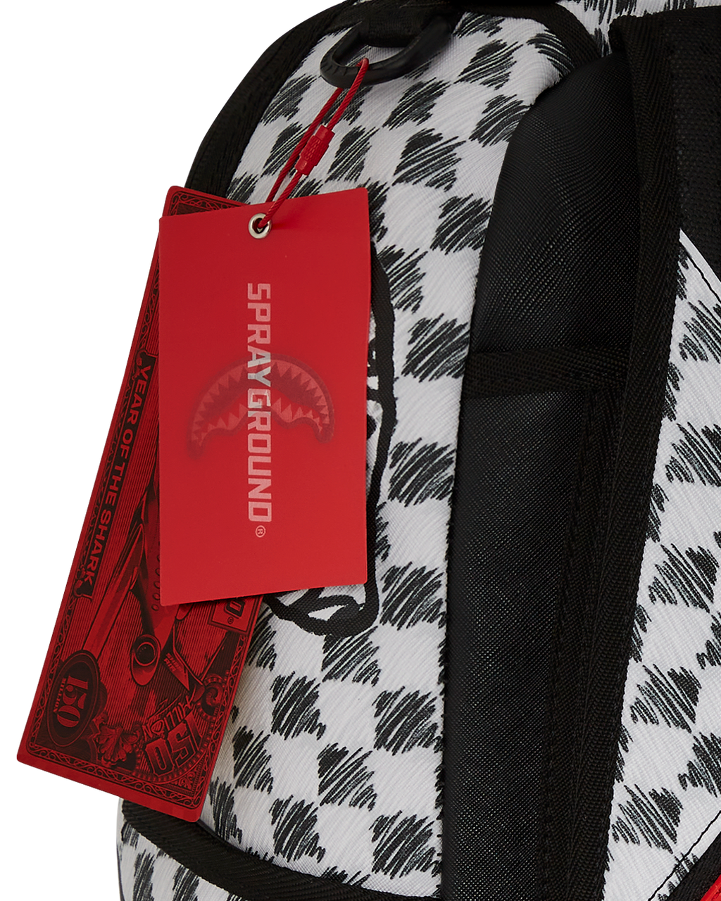 SPRAYGROUND SCRIBBLE DRIBBLE CHECK BACKPACK