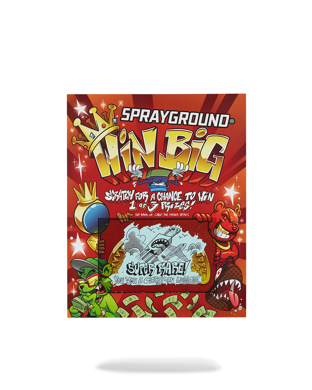 SPRAYGROUND BIG MONEY BIG MONEY BACKPACK (COMES WITH SCRATCH OFF PLAYING CARD)