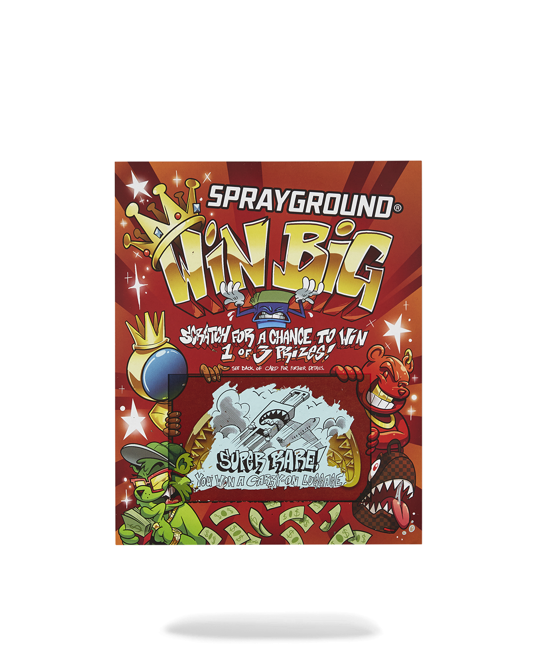 SPRAYGROUND BIG MONEY BIG MONEY BACKPACK (COMES WITH SCRATCH OFF PLAYING CARD)