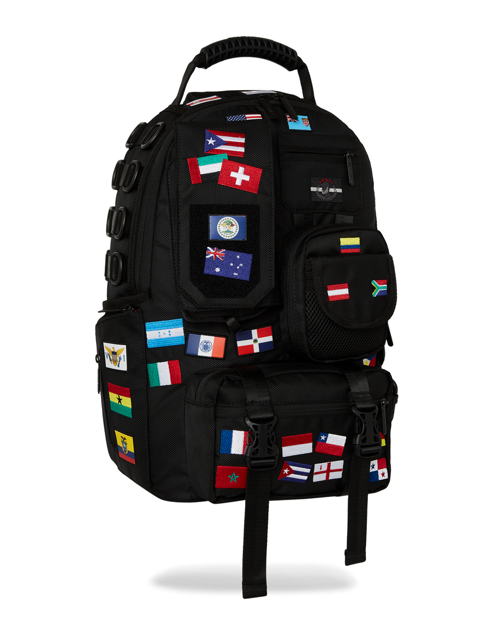 SPRAYGROUND JAMES FIRST CLASS GLOBAL FLAGS SPECIAL OPS CARGO BACKPACK